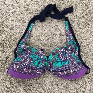 Adorable B cup halter bikini top